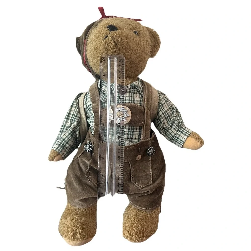 Imeco KG‎ Bavarian Teddy Bear Lederhosen Edelweiss Alpine Souvenir 12 Inch Italy